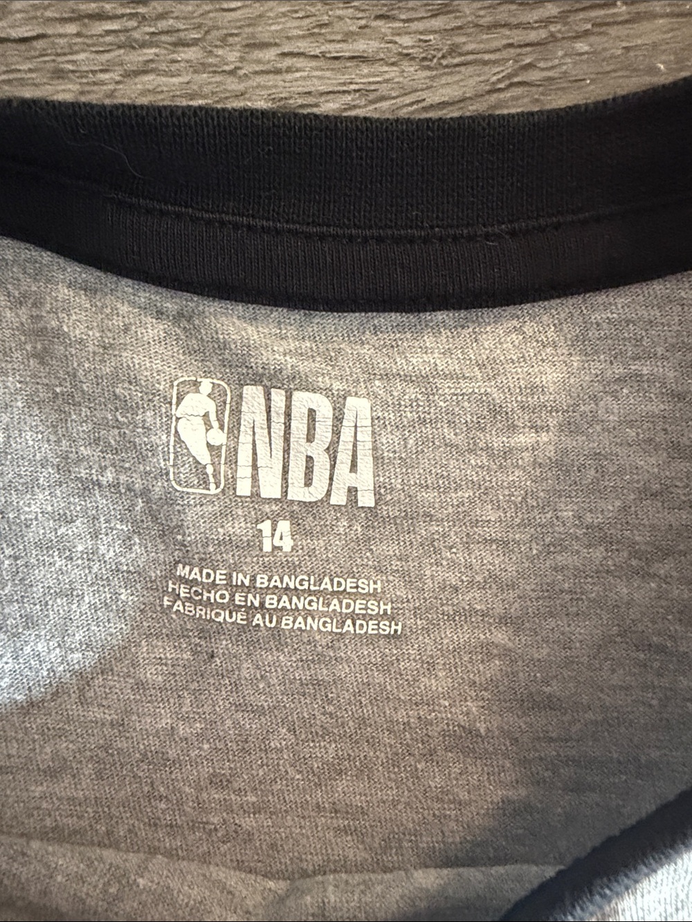 NBA Toronto Raptors Kids Grey Ringer T-Shirt - Picture 2 of 2